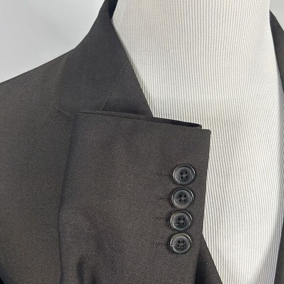 Lineage 46R Sport Coat Brown Three Button Lined Double Vented Poly Rayon Blend - Picture 5 of 8